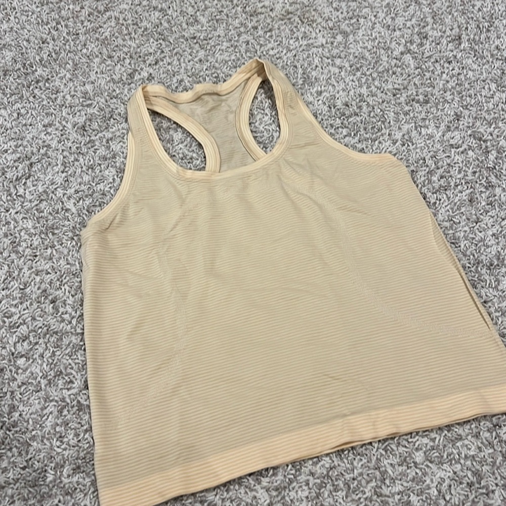lululemon orangish tan top